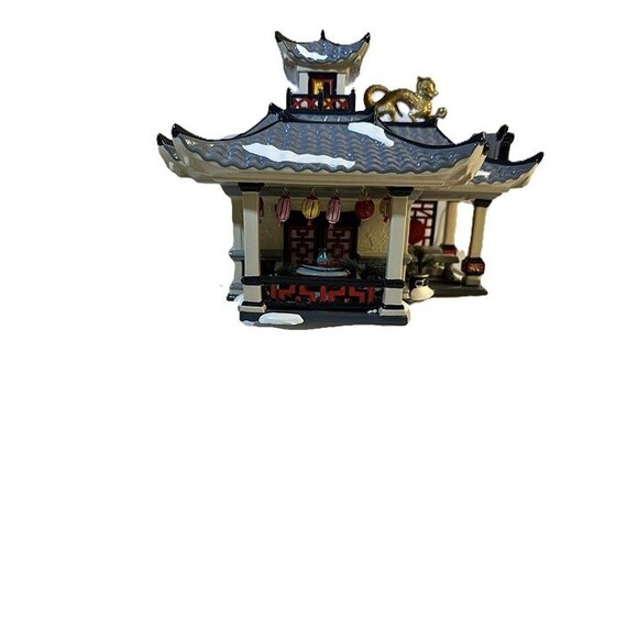 Dept 56 Snow Village The Lucky Dragon Restaurant Lighted Building Tested with Bo - Picture 5 of 11